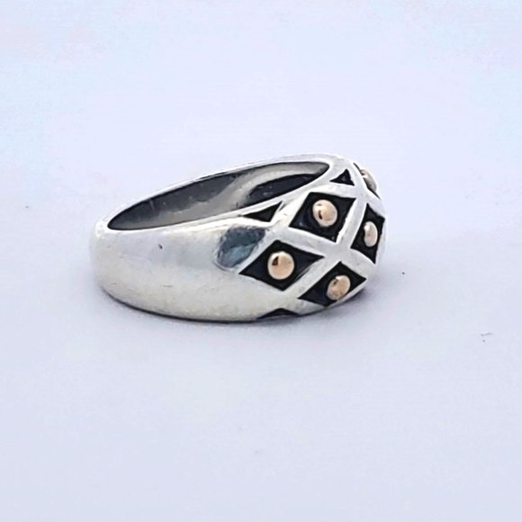 James Avery Silver and Gold Lattice Ring - Picture 8 of 12
